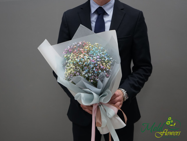 Bouquet of Colored Baby's Breath photo